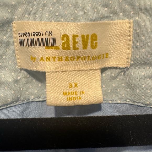 Maeve by Anthropologie Light Blue Button Up Shirt Dress Size 3X - Picture 10 of 13